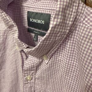 Bonobos Lavender Checkered Men's Shirt